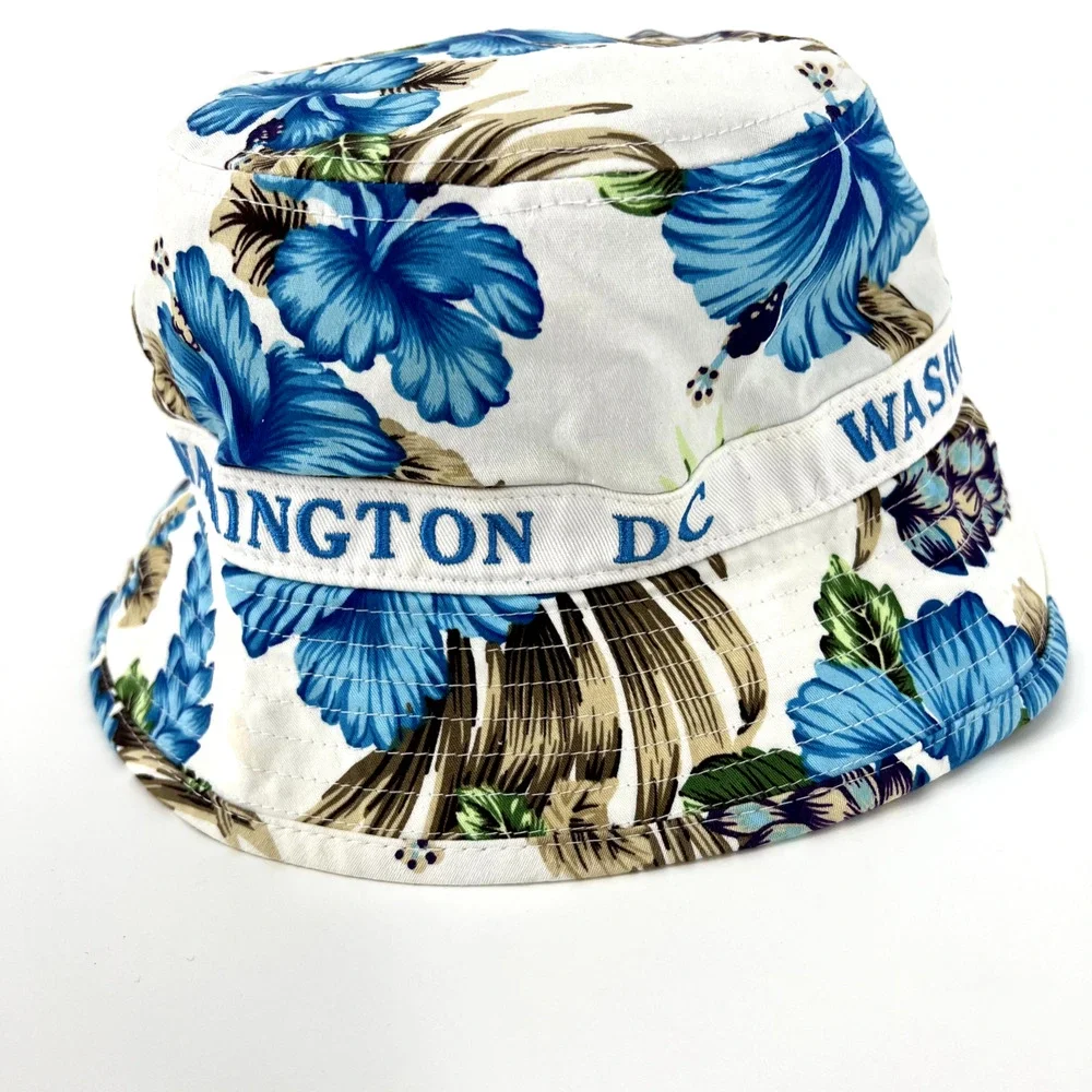 Washington DC Bucket Hat 100% Cotton Floral One Size